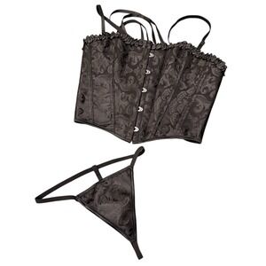 Lace Corset‎ and Thong Set